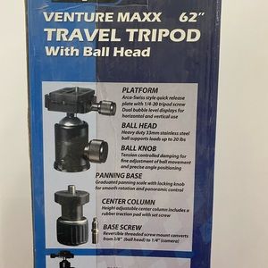 Vidpro Venture Maxx 62” Travel Tripod in case / new in box